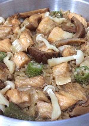 電鍋 奶油鮭魚飯（一人份） 的食譜成品照片