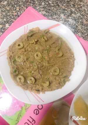 صورة لوصفة فول بالخضار 😋