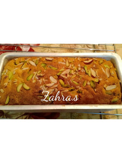 A picture of Mawa loaf cake.