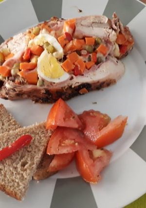Una foto de Pollo relleno deshuesado