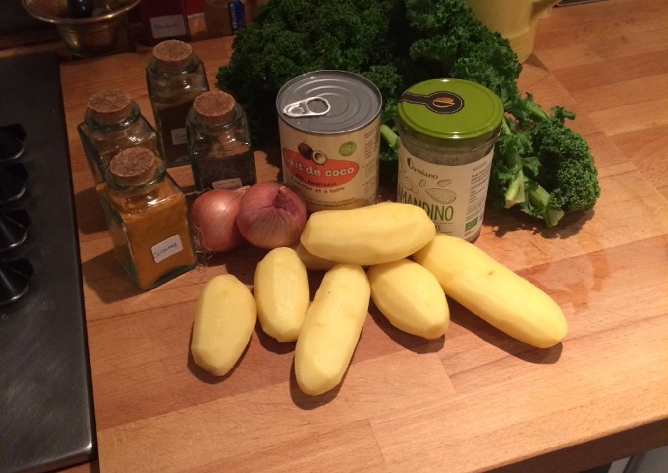 Curry de chou Kale Et pommes de terre