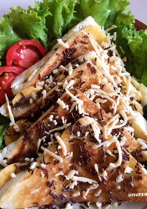 Foto resep Ropisbak (Roti Pisang Bakar) Coklat Keju Susu
