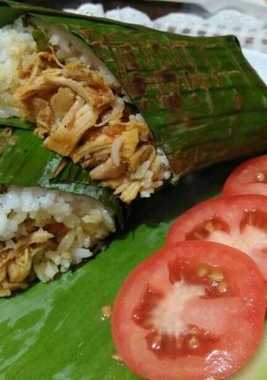 Foto resep Nasi bakar ayam pedas