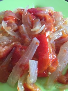 Una foto de Verduras asadas en ensalada
