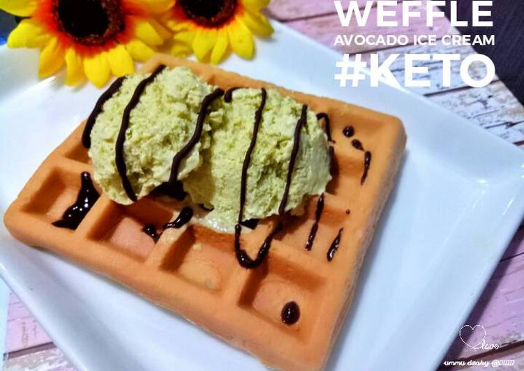 Waffle avocado ice cream #keto