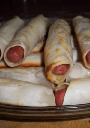 Una foto de Salchichas envueltas