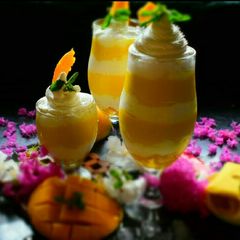 A picture of Eggless Mango Mousse.