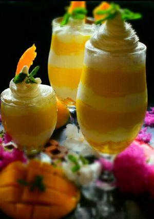 A picture of Eggless Mango Mousse.