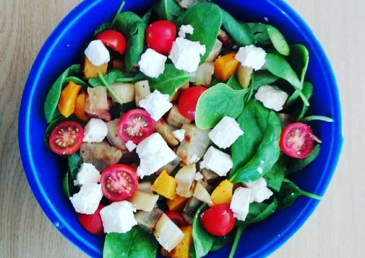 Steps to Make Favorite Light roast veg and feta salad