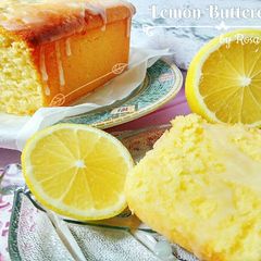 A picture of Lemon Butter Cake with Lemon Glazing.