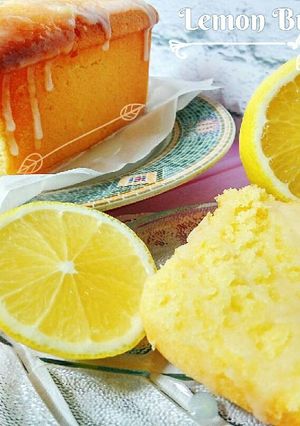 A picture of Lemon Butter Cake with Lemon Glazing.