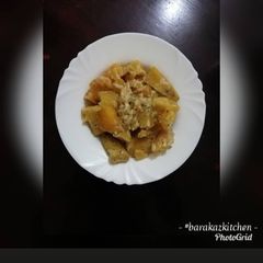 A picture of Sweet potatoes in coconut milk.
