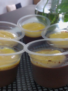 Foto resep Puding Coklat toping Custard Vla😘