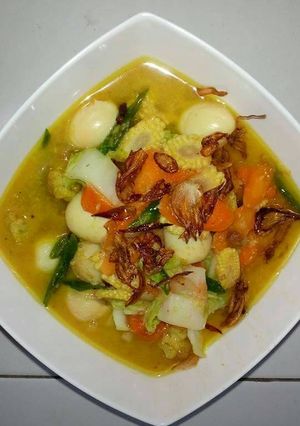Foto resep Sayur Jagung Muda Campur Bumbu kuning