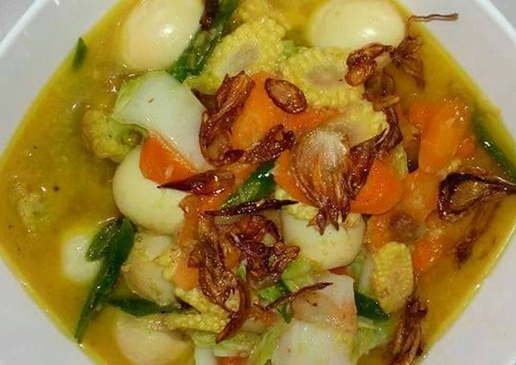 Langkah Mudah untuk Menyiapkan Sayur Jagung Muda Campur Bumbu kuning Anti Gagal