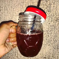 A picture of Beet-Ginger cocktail 🥰.