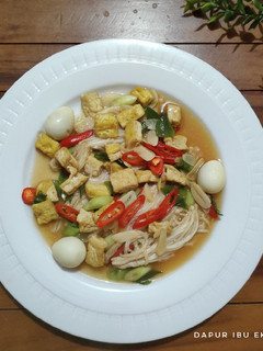 Foto resep Tahu Jamur Enoki Saus Tiram