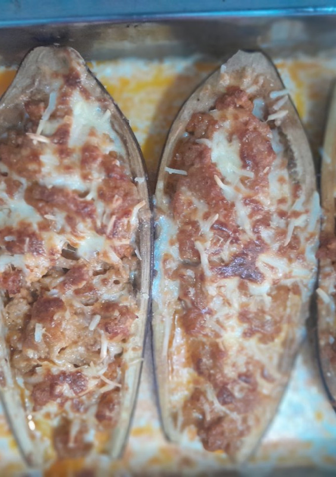 Una foto de Berenjena rellena