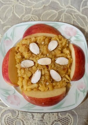 A picture of Apple halwa🍎 sugar free ❤️.