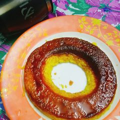 A picture of Caramel Egg pudding #foodiesandfriends.