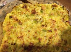 Una foto de Frittata al horno de puerros y panceta.