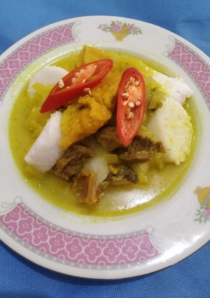 Foto resep Lontong sayur tetelan sapi // sayur godog tetelan sapi