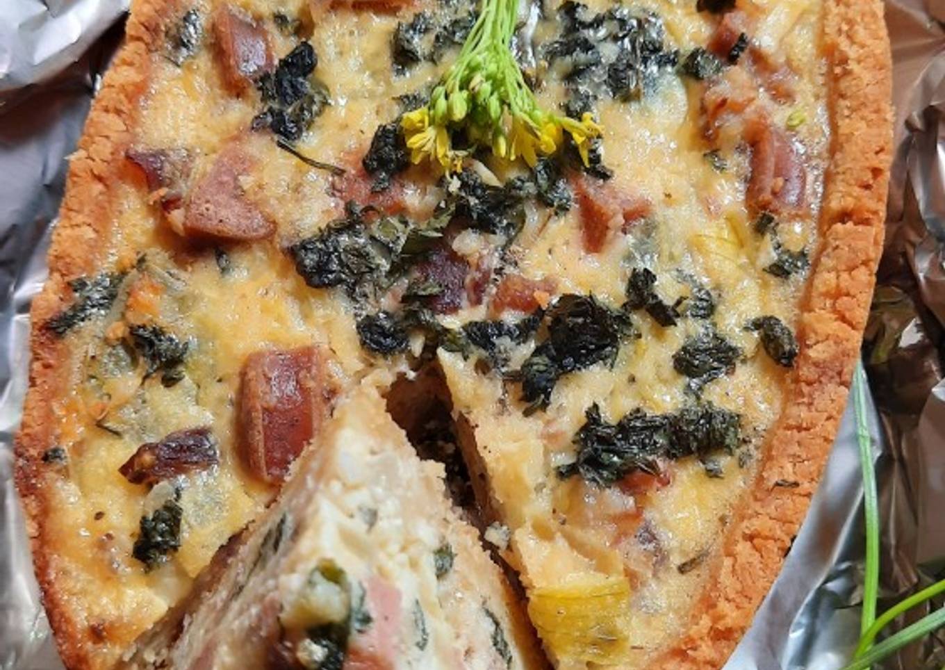 Quiche dengan Crust Roti Tawar