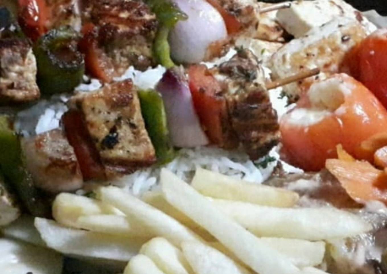 Paneer Shashlik Sizzler