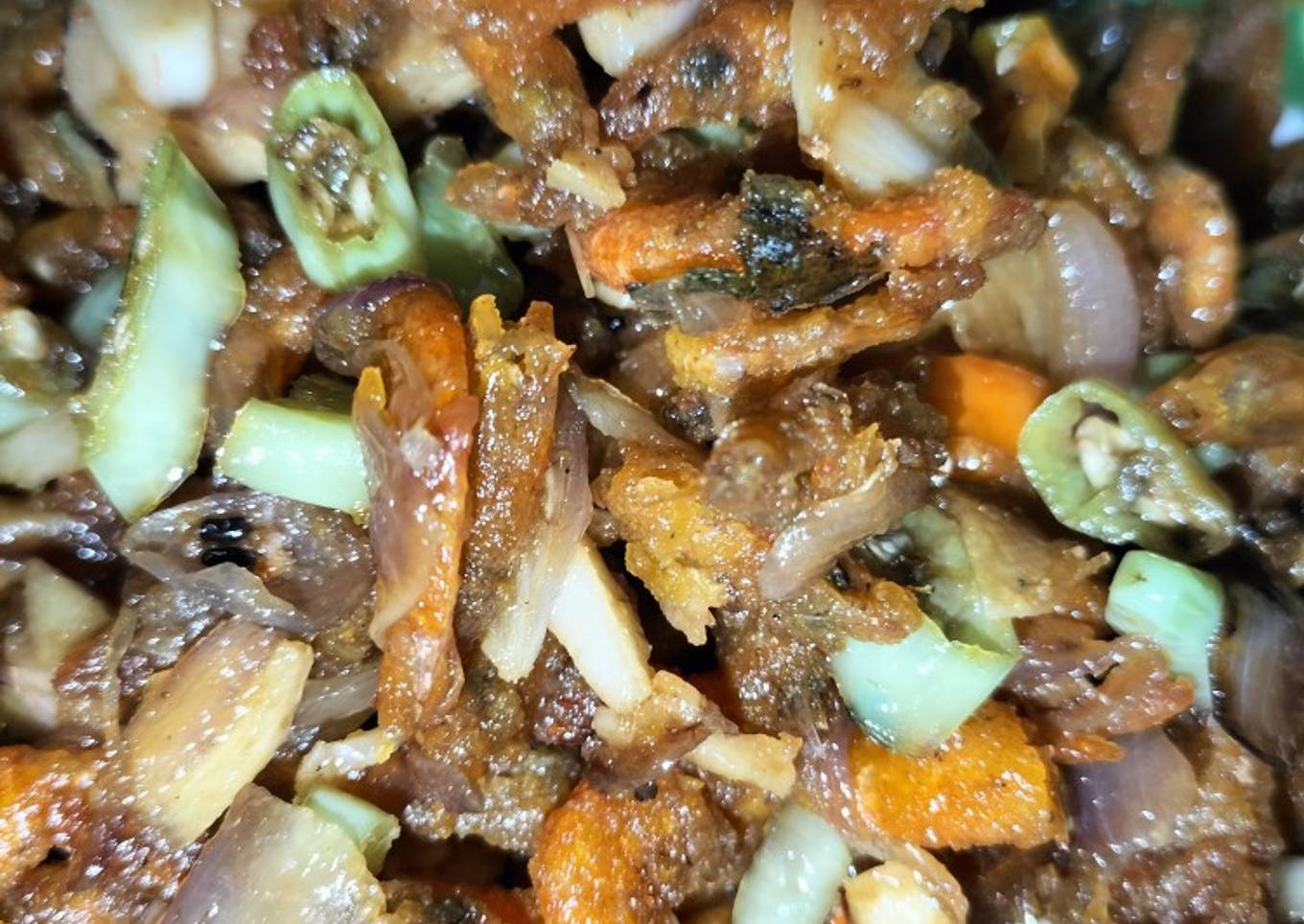 Oseng udang bungkusan