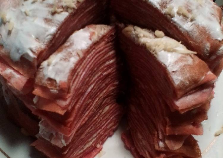 Langkah Mudah untuk Menyiapkan Red Velvet crepes yang Lezat