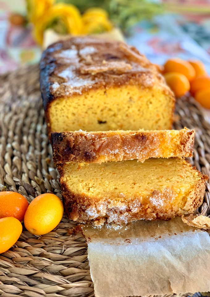 Una foto de Bizcocho de kumquats