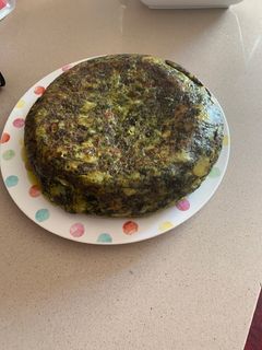 Una foto de Tortilla de patatas y espinacas con Thermomix