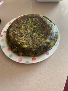 Una foto de Tortilla de patatas y espinacas con Thermomix