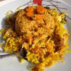 A picture of Moringa jallof rice.