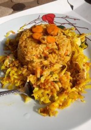 A picture of Moringa jallof rice.