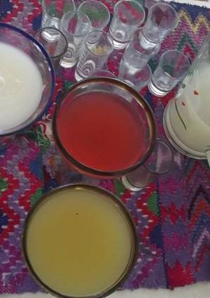 Una foto de Pulque curado con mango