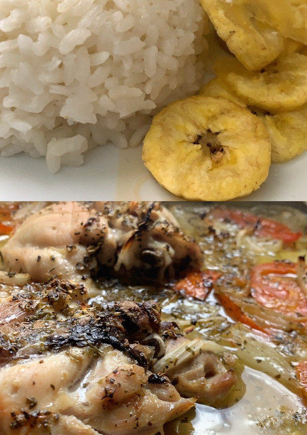 Una foto de Pollo de verano 🍗🍅🍚