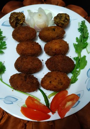 A picture of Banana flower Cutlet.