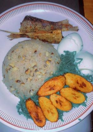 A picture of Rice and Beans.
