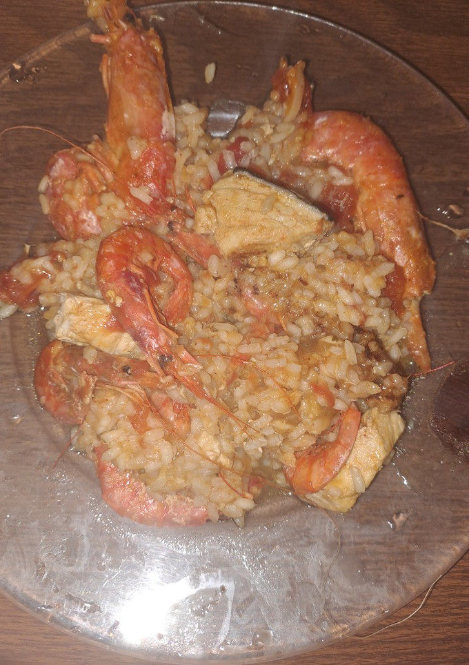 Una foto de Arroz meloso en paella
