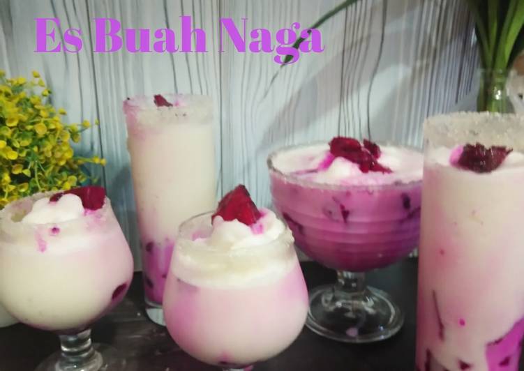 Resep Es Buah Naga, Enak Banget