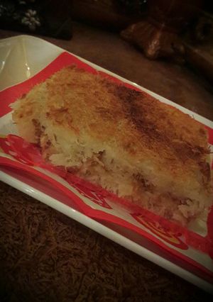 صورة لوصفة كنافةبالقشطه والمكسرات 😍😋
