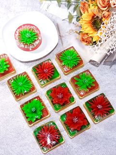 Foto resep Red Green Jelly Art