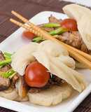 Мясо по-китайски, тушеная свинина на сковороде