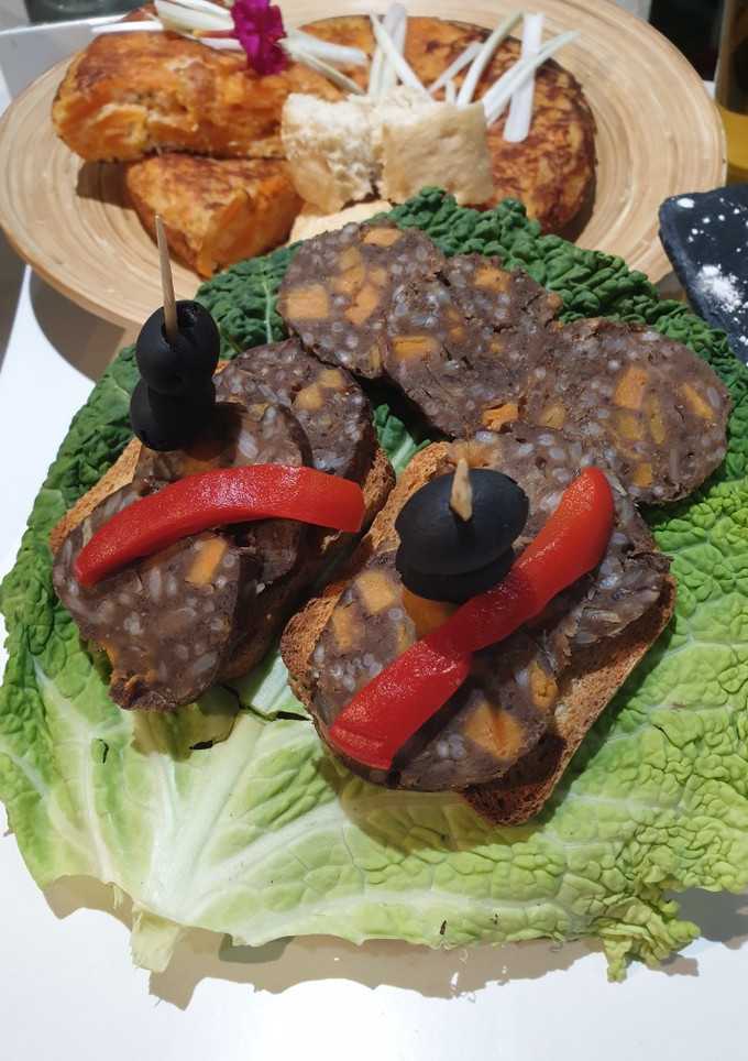 Una foto de Morcilla veggie con boniato