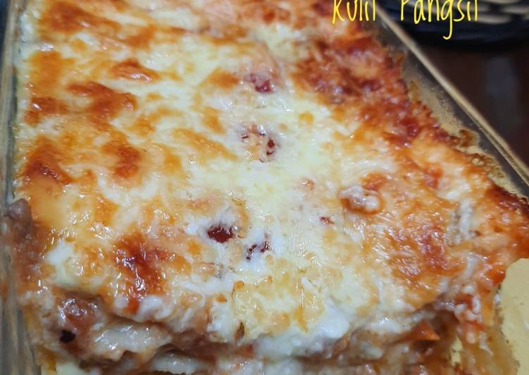 Resep Lasagna kulit pangsit, Enak