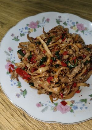 Foto resep 🟨Tumis Jamur Tiram ▶️ Sautéed Oyster Mushrooms🟥