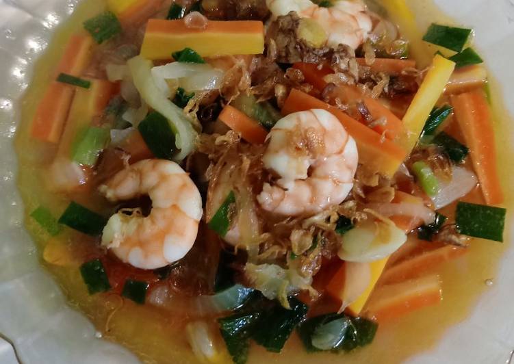 Resep Cah udang wortel (Kuah rasa jahe) Anti Gagal