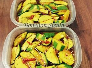 Hình của món Xoài keo ngâm Mắm Đường.