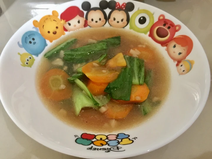 Easy Steps to Prepare Recipes Pakcoy Wortel Cah Bawang Putih the Awesome  Make You Drink.